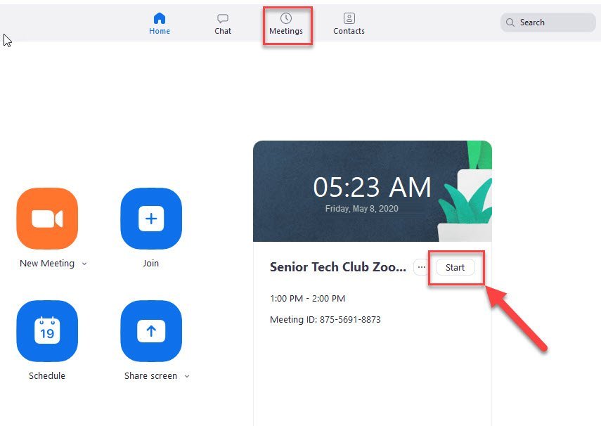 How to Schedule and Host a Zoom Meeting | Senior Tech Club